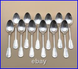 Ménagère 12 couverts de table ERCUIS modèle FILET CHINON métal argenté 21,5 cm