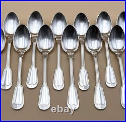Ménagère 12 couverts de table ERCUIS modèle FILET CHINON métal argenté 21,5 cm