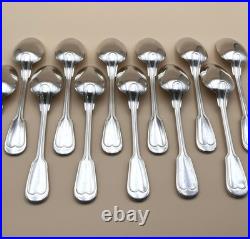 Ménagère 12 couverts de table ERCUIS modèle FILET CHINON métal argenté 21,5 cm