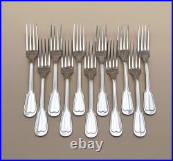 Ménagère 12 couverts de table ERCUIS modèle FILET CHINON métal argenté 21,5 cm