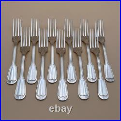 Ménagère 12 couverts de table ERCUIS modèle FILET CHINON métal argenté 21,5 cm