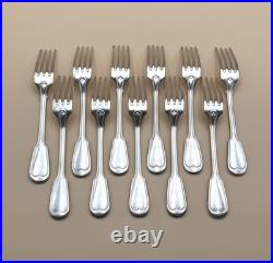 Ménagère 12 couverts de table ERCUIS modèle FILET CHINON métal argenté 21,5 cm