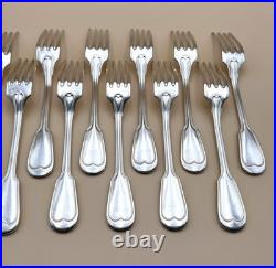 Ménagère 12 couverts de table ERCUIS modèle FILET CHINON métal argenté 21,5 cm