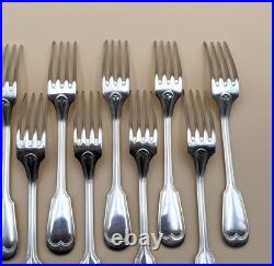 Ménagère 12 couverts de table ERCUIS modèle FILET CHINON métal argenté 21,5 cm