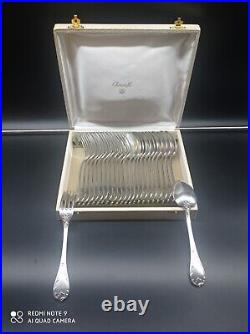 Ménagère 24 couverts de table CHRISTOFLE métal argenté modèle MARLY en coffret