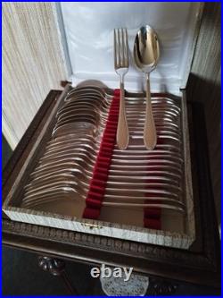 Ménagère 24 pièces à Entremets Orfèvrerie Francia Modèle Perles Métal Argenté