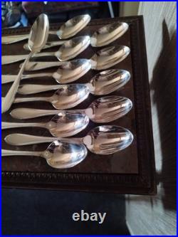 Ménagère 24 pièces à Entremets Orfèvrerie Francia Modèle Perles Métal Argenté