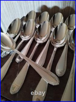 Ménagère 24 pièces à Entremets Orfèvrerie Francia Modèle Perles Métal Argenté