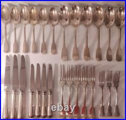 Ménagère 27 pièces métal argenté Boulanger Modèle Uniplat Lames inox