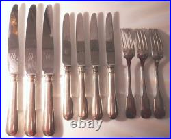 Ménagère 27 pièces métal argenté Boulanger Modèle Uniplat Lames inox