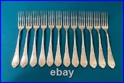 Ménagère 36 pièces BOULENGER modèle TULIPE métal argenté ART NOUVEAU couvert