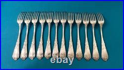 Ménagère 36 pièces BOULENGER modèle TULIPE métal argenté ART NOUVEAU couvert