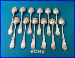 Ménagère 36 pièces BOULENGER modèle TULIPE métal argenté ART NOUVEAU couvert