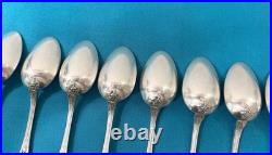 Ménagère 36 pièces BOULENGER modèle TULIPE métal argenté ART NOUVEAU couvert