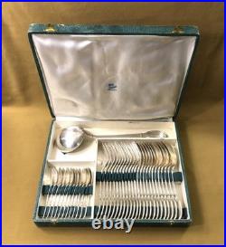 Ménagère 37 couvert RAVINET D'ENFERT modèle RUBANS ACANTHE métal argenté