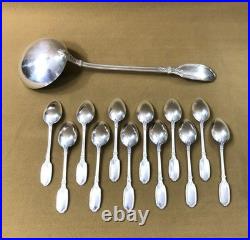 Ménagère 37 couvert RAVINET D'ENFERT modèle RUBANS ACANTHE métal argenté