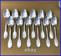 Ménagère 37 couvert RAVINET D'ENFERT modèle RUBANS ACANTHE métal argenté