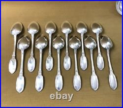 Ménagère 37 couvert RAVINET D'ENFERT modèle RUBANS ACANTHE métal argenté