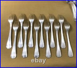 Ménagère 37 couverts CHRISTOFLE modèle BOREAL métal argenté Cuillère Fourchette