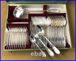 Ménagère 37 couverts ERCUIS modèle LAURIER métal argenté Cuillères Fourchettes