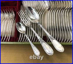 Ménagère 37 couverts ERCUIS modèle LAURIER métal argenté Cuillères Fourchettes