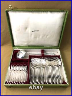 Ménagère 37 couverts ERCUIS modèle LAURIER métal argenté Cuillères Fourchettes