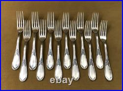 Ménagère 37 couverts ERCUIS modèle LAURIER métal argenté Cuillères Fourchettes