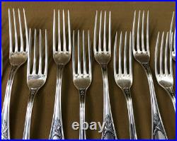 Ménagère 37 couverts ERCUIS modèle LAURIER métal argenté Cuillères Fourchettes