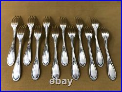 Ménagère 37 couverts ERCUIS modèle LAURIER métal argenté Cuillères Fourchettes