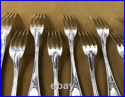 Ménagère 37 couverts ERCUIS modèle LAURIER métal argenté Cuillères Fourchettes