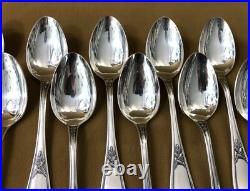 Ménagère 37 couverts ERCUIS modèle LAURIER métal argenté Cuillères Fourchettes