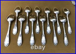 Ménagère 37 couverts ERCUIS modèle LAURIER métal argenté Cuillères Fourchettes