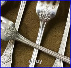 Ménagère 37 couverts SFAM modèle LOUIS XVI métal argenté Cuillère Fourchette