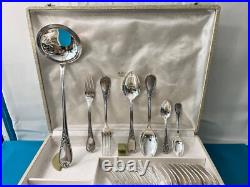 Ménagère 37 pièces ERCUIS modèle DU BARRY métal argenté MARLY couvert fourchette Ménagère 37 pièces ERCUIS modèle DU BARRY métal argenté MARLY couvert fourchette