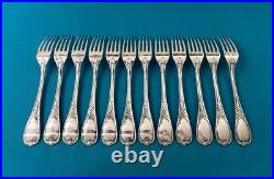 Ménagère 37 pièces ERCUIS modèle DU BARRY métal argenté MARLY couvert fourchette Ménagère 37 pièces ERCUIS modèle DU BARRY métal argenté MARLY couvert fourchette