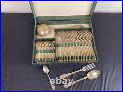 Ménagère 37 pièces ERCUIS modèle art nouveau métal argenté