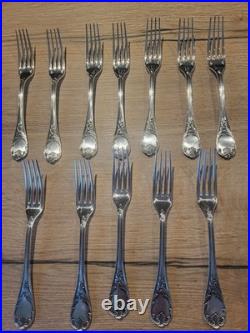 Menagere 47 P Christofle Modele Marly Métal Argenté Dans Coffret Bois