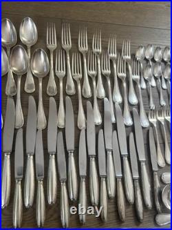 Menagere 71 Pieces Christofle Modele Rubans Croises Metal Argente