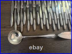 Menagere 71 Pieces Christofle Modele Rubans Croises Metal Argente