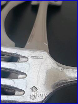 Ménagère Christofle model Uniplat spécial 24 pièces Coffret cuir XIXe Argenté 72