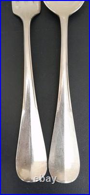 Ménagère Christofle model Uniplat spécial 24 pièces Coffret cuir XIXe Argenté 72