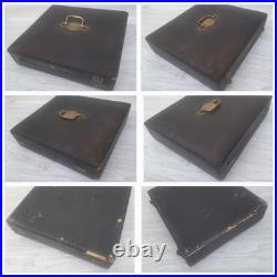 Ménagère Christofle model Uniplat spécial 24 pièces Coffret cuir XIXe Argenté 72