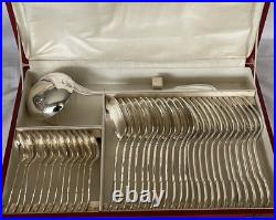 Menagere En Metal Argente Ercuis Modele Filet Chinon 37 Pieces
