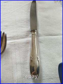 Ménagère En Métal Argenté Modèle Filet À Feuillage SFAM 59 pièces