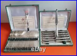 Ménagère En Métal Argenté Modèle Rocaille 36 Pièces Couteau Fourchette Cuillère Ménagère En Métal Argenté Modèle Rocaille 36 Pièces Couteau Fourchette Cuillère