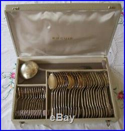 Ménagère Ercuis en métal argenté modèle Perles 61 pièces