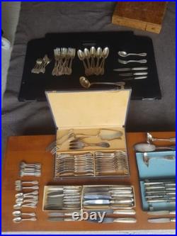 Menagere Metal Argente 135 Pieces Ravinet Denfert Modele Perles Et Coquille