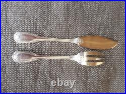 Menagere Metal Argente 135 Pieces Ravinet Denfert Modele Perles Et Coquille Menagere Metal Argente 135 Pieces Ravinet Denfert Modele Perles Et Coquille