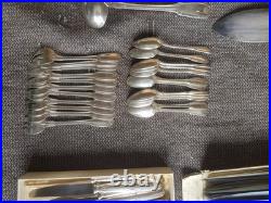 Menagere Metal Argente 135 Pieces Ravinet Denfert Modele Perles Et Coquille