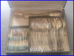 Ménagère MétalArgenté BOULENGER Modèle Pans Coupés Art Déco Écrin 37 Pcs XXème